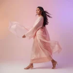 A Beautiful Indian Woman's Flowing Pastel Saree Movement | prompt seen trending girl 2026