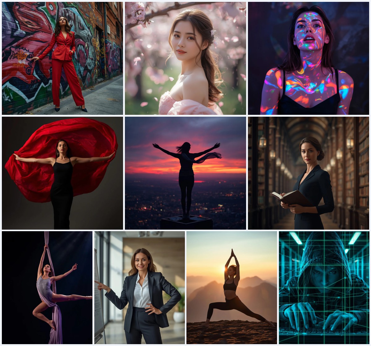 Best 10 AI Prompts for Stylish Women with Unique Hairstyles in Avant-Garde Photography | Editing Prompt girl Aesthetic