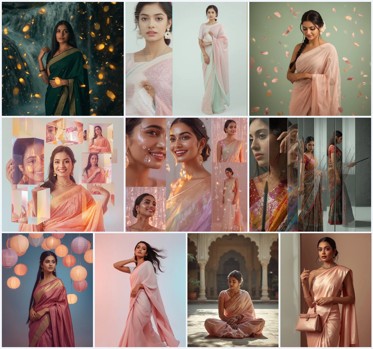 Best 10 Purple Saree AI Prompts for Royal and Luxurious Imagery | Instagram trending saree prompt for girl