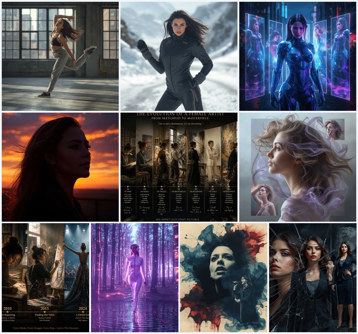 New 10 AI Prompts for Strong Women in Martial Arts Attire with Dynamic Action Photography | prompt engineering