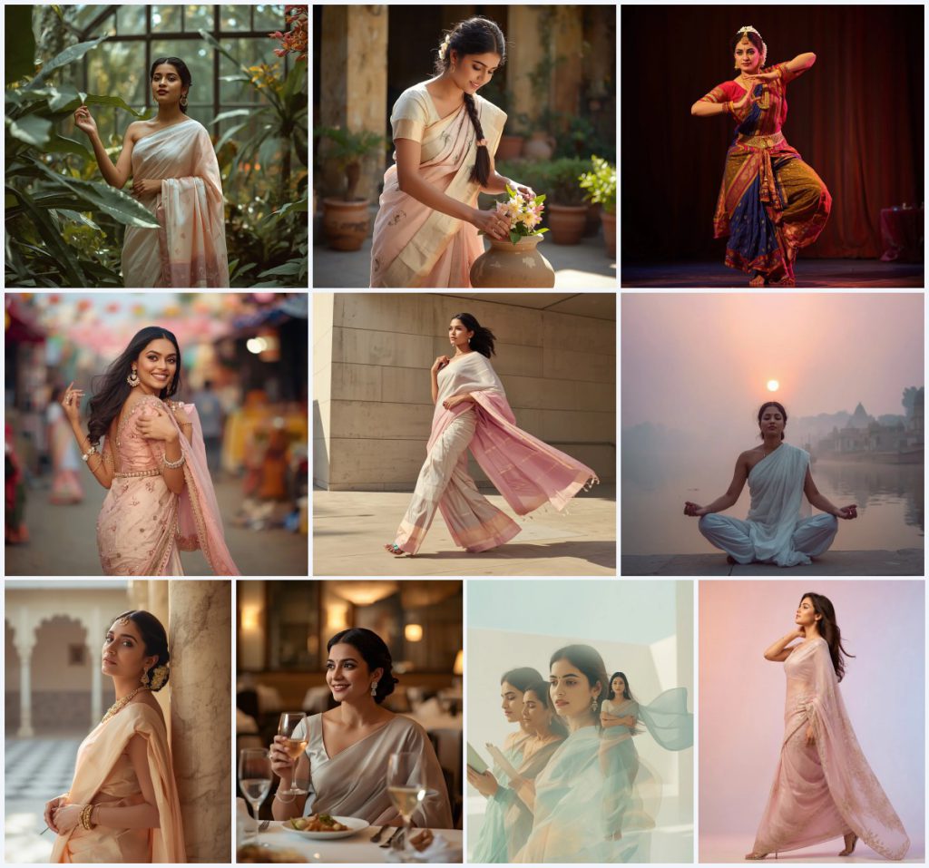 New 10 Instagram Trending Saree Prompt in English for Global Appeal | prompt for traditional look for girl instagram