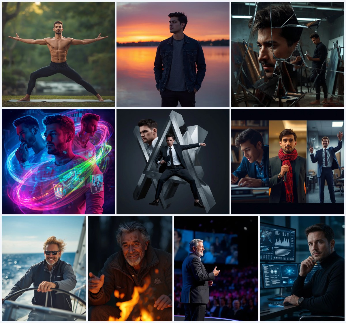 New 10 Motivation AI Prompts for Men’s Inspirational Figures with Determined Expressions and Uplifting Backdrops | Gemini AI Photo Prompt Copy Paste trending boy 2026 Sad