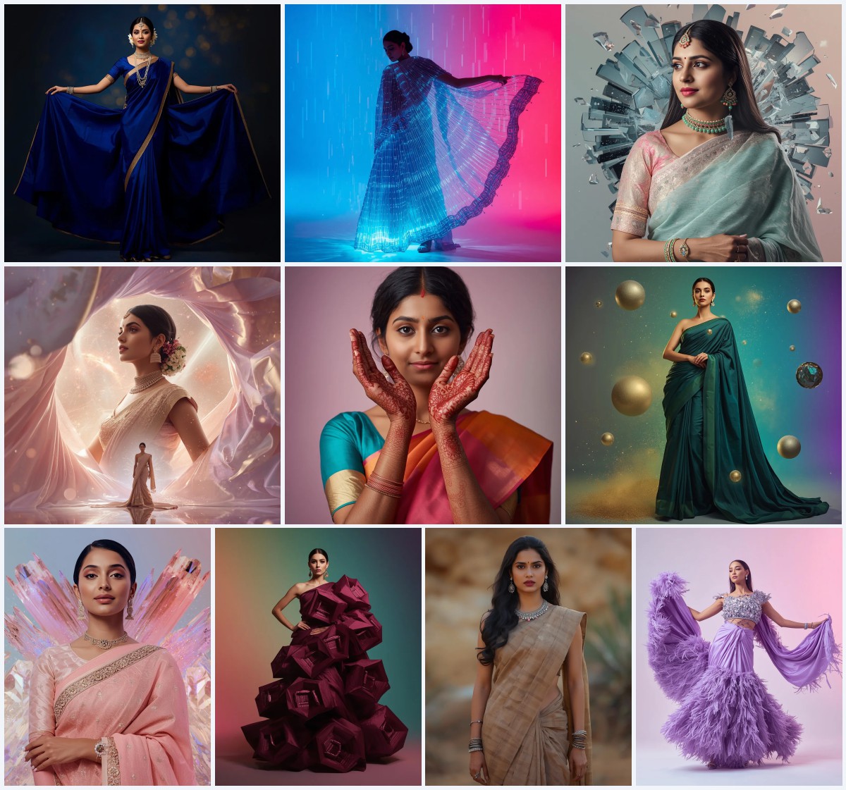 New 10 Trending Purple Saree Prompt Instagram for Social Media Impact | prompt for Gemini AI girl natural images