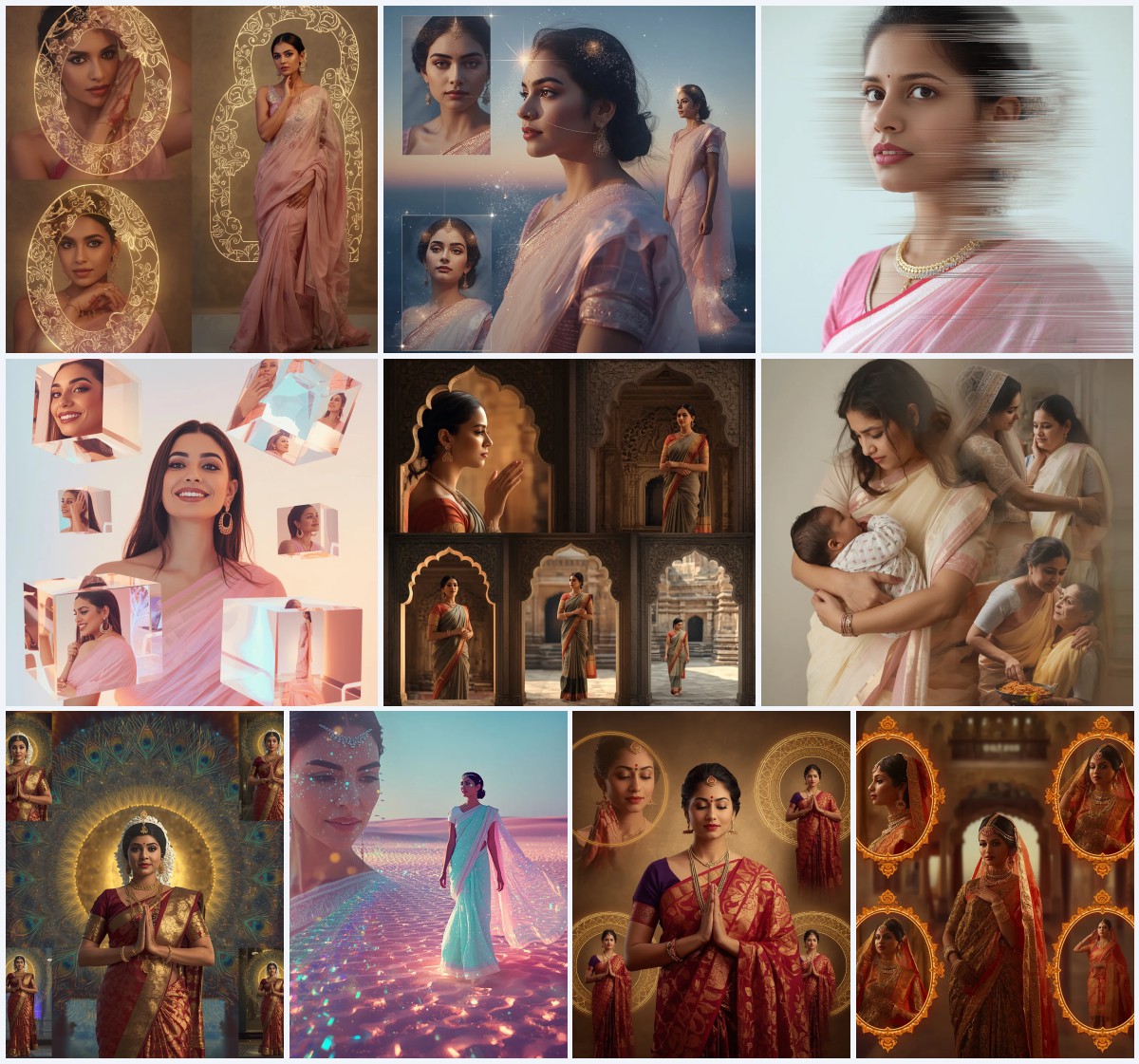 Top 10 Silver Saree AI Prompts for Modern and Sleek Aesthetics | traditional saree prompt for chatgpt in english