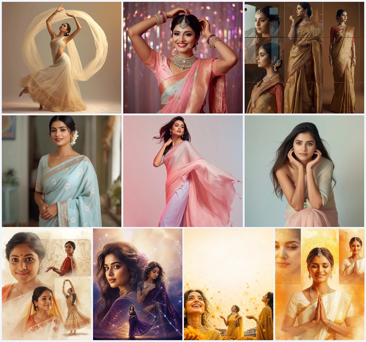Top 10 Yellow Saree AI Prompts for Bright and Joyful Photography | Gemini saree prompt